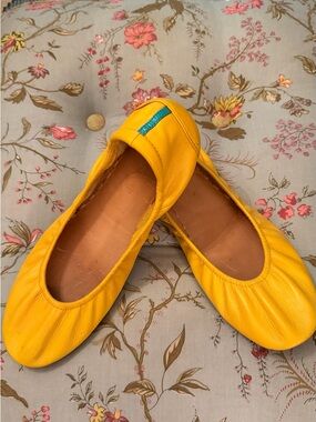 Tieks mustard yellow 11 Yellow Leather Women’s Ballet Flats
